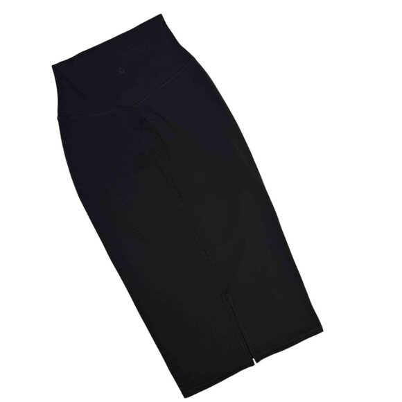 NWT LULULEMON NULU SLIM FIT HIGH RISE STRETCH BLACK GLAM VSCO CLEAN GIRL SKIRT 4 - Picture 6 of 8